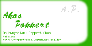 akos poppert business card